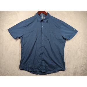 NEW KUHL Men's XL Stealth Short Sleeve Shirt Midnight Blue Snap Front Outdoors